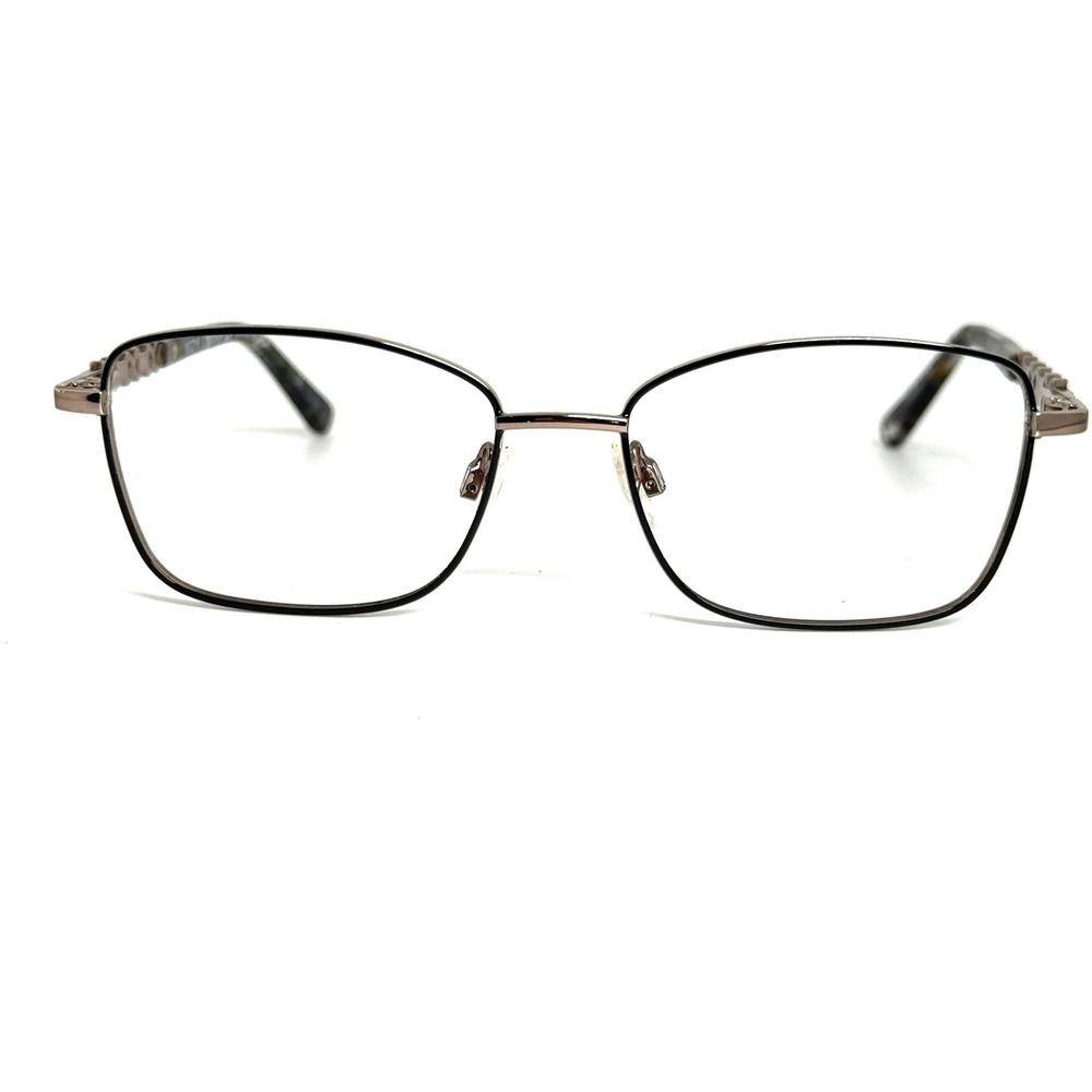 Adira CV Maya Black Eyeglasses Frames 51-16-130 Tortoise Accent Rectangular